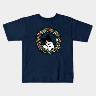 Christmas Kitty Cat Kids T-Shirt